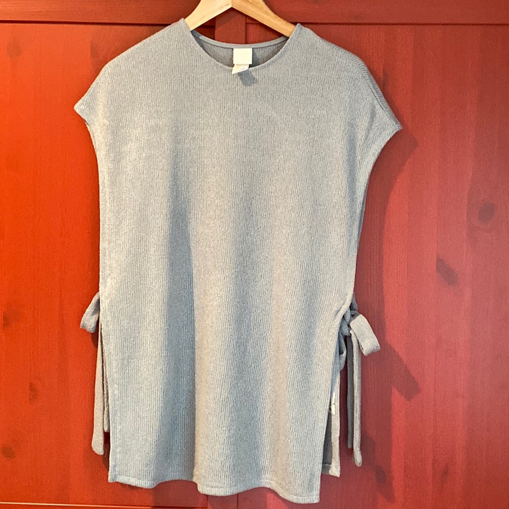 H&M light blue smock sweater, XS